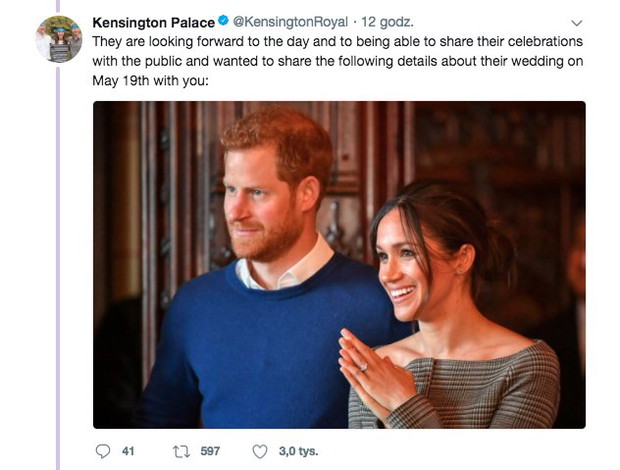 Meghan Markle i książę Harry zaręczyli się w listopadzie 2017 roku.