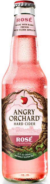 Różowy cydr o różanym spaku wyprodukowała firma Angry Orchard.