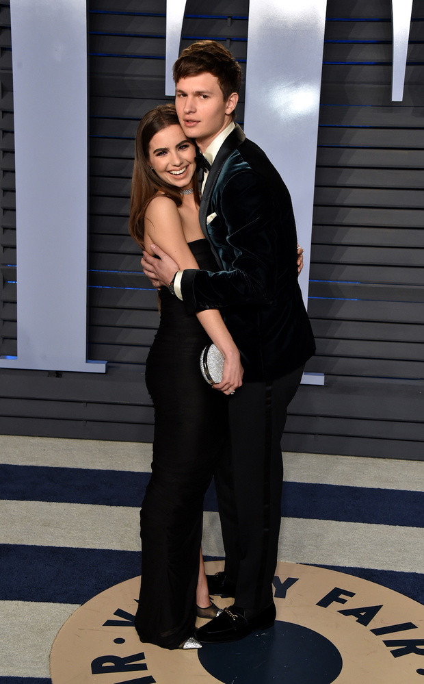 Oscary 2018 after party Vanity Fair: Ansel Elgort i Violetta Komyshan