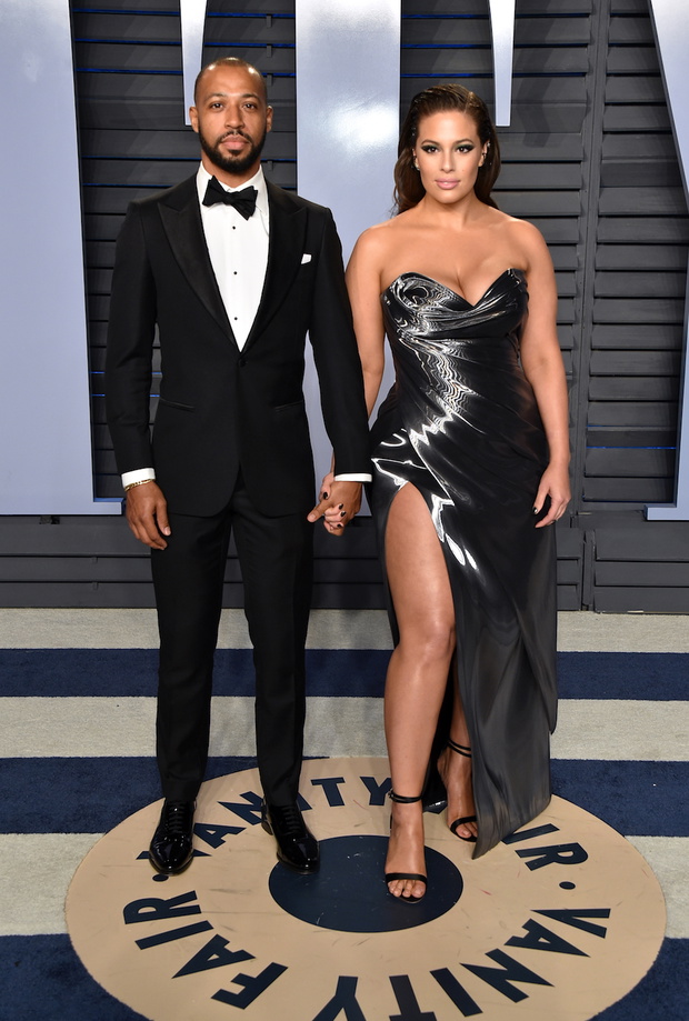 Oscary 2018 after party Vanity Fair: Ashley Graham i Justin Ervin