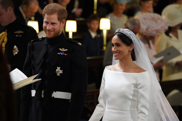 Meghan Markle i książę Harry tuż przed przysięgą małżeńską