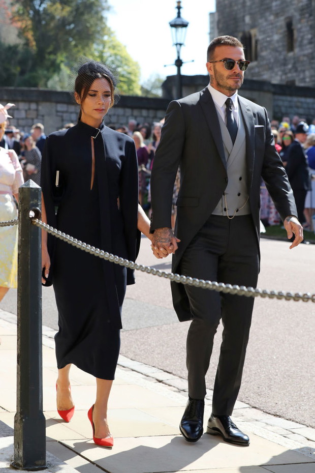 Victoria i David Beckham na ślubie Meghan Markle i księcia Harry