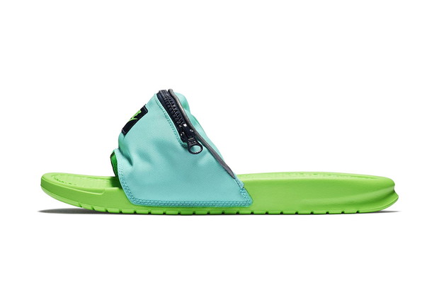 Ze względu na umocowaną na pasku małą saszetkę, zyskały też nową nazwę - Nike “Fanny Pack” Benassi