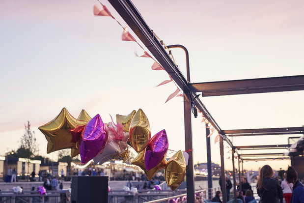 Balony od Maria Just Do It i zachód słońca nad Wisłą - takiego widoku nie dało się nie uwiecznić!