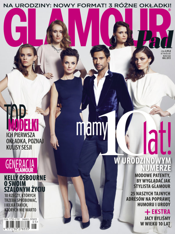 Finalistki Top Model 3 Zuzanna Kołodziejczyk, Ola Krysiak, Katarzyna Sokołowska, Marcin Tyszka, Klaudia Strzyżewska i Renata Kurczab na okładce Glamour