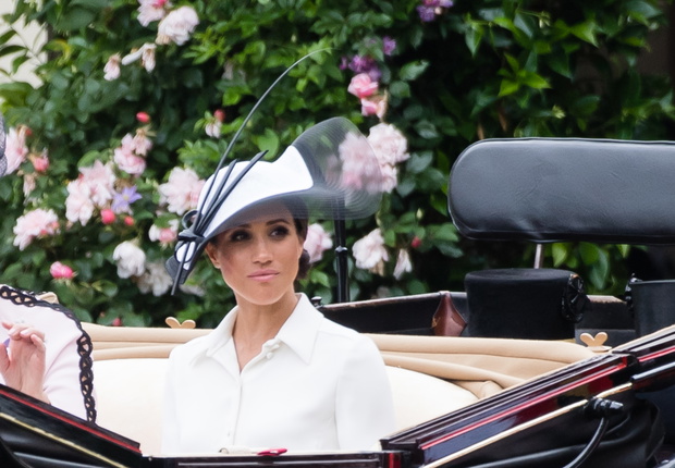 Meghan Markle w czasie wizyty w Ascot, czerwiec 2018