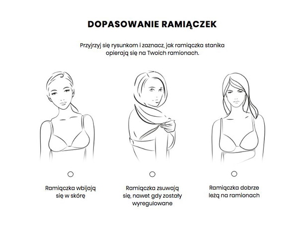 Podobnie jak ramiączka, nie mogą być ani za luźne, ani za ciasne. Ale ten problem akurat łatwo rozwiązać!