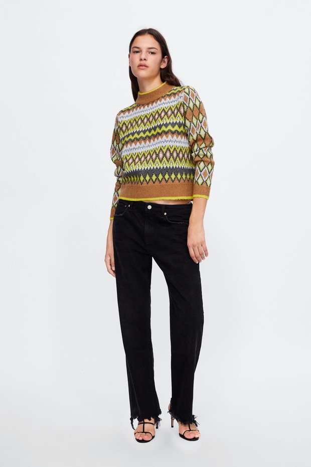 Żakardowy sweter Zara, 139 zł