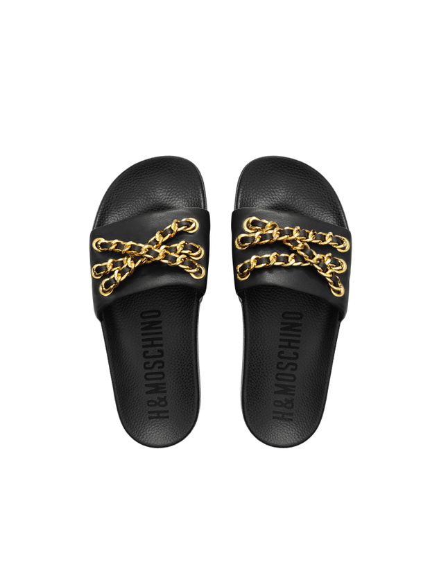 Klapki Moschino x H&M, 299 zł