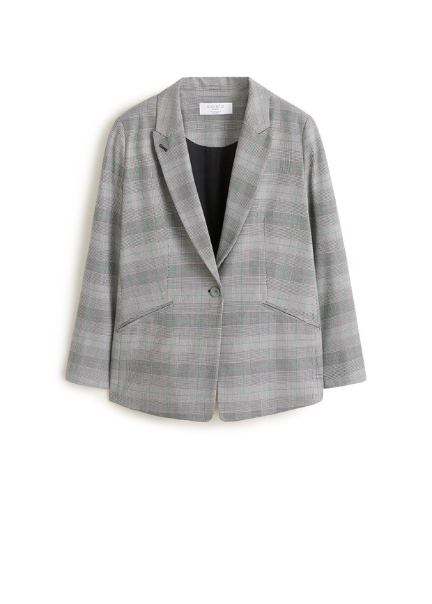Marynarka w kratę z linii Violeta by Mango, 349,90 zł