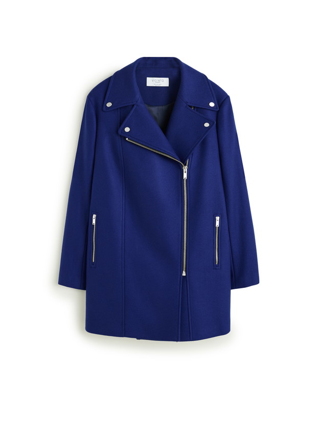 Płaszcz w kolorze indygo z linii Violeta by Mango, 549,90 zł