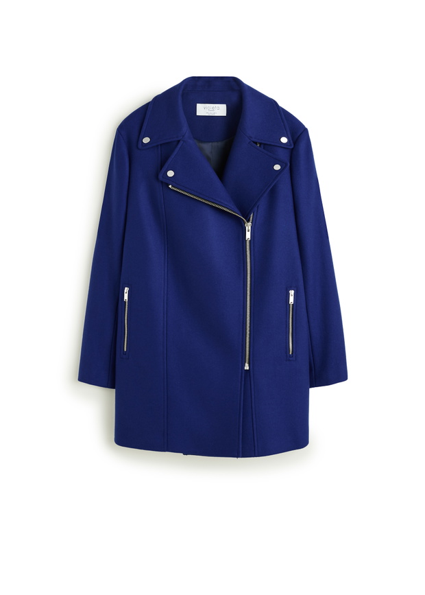 Płaszcz w kolorze indygo z linii Violeta by Mango, 549,90 zł
