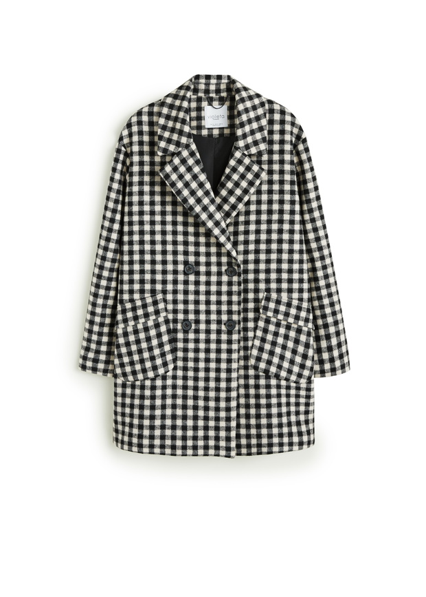 Płaszcz w kratę vichy z linii Violeta by Mango, 399,90 zł