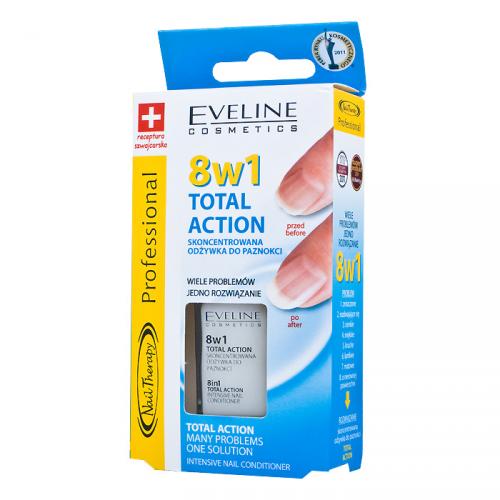Skoncentrowana odżywka do paznokci Eveline Cosmetics, Nail Therapy Professional 8 w 1, 12,59 zł