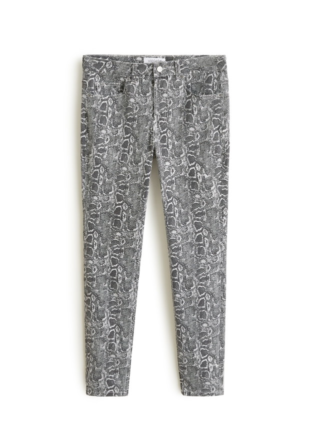 Spodnie w zwierzęcy print z linii Violeta by Mango, 229,90 zł