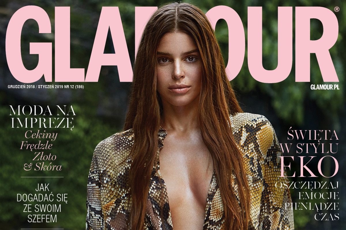 Anna Markowska na okładce „Glamour”. To jedna z propozycji grudniowo-styczniowej okładki w ramach sesji zrealizowanej w finalistami programu „Top Model 7”.