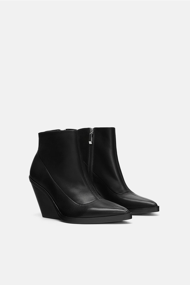 Botki skórzane Zara, 199 zł