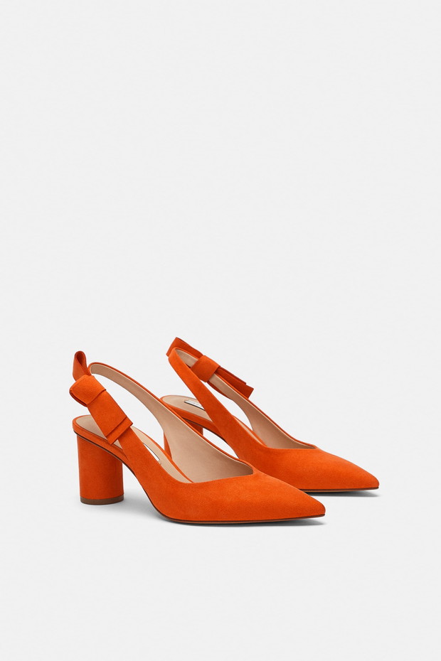 Buty na obcasie z kokardą Zara, 79,90 zł