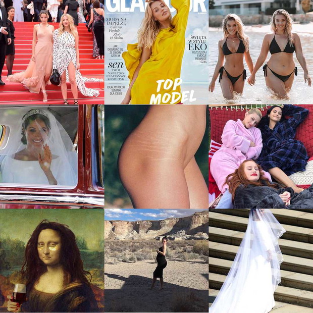 Druga opcja best nine 2018 to czyste zestawienie najpopularniejszych zdjęć, bez żadnych dodatkowych informacji.