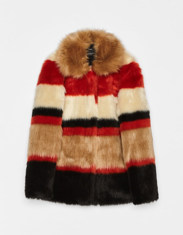 Sztuczne futro Bershka, 159 zł