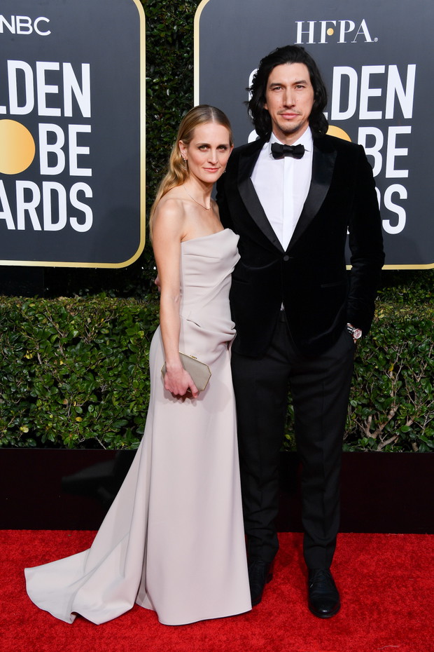 Złote Globy 2019: Adam Driver z żoną Joanne Tucker