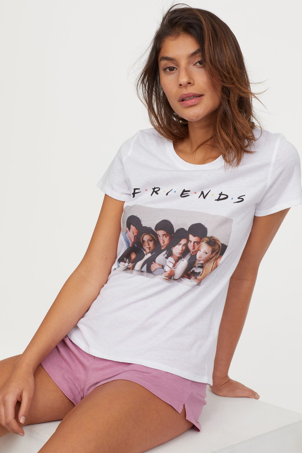 Piżama Friends z topem i szortami H&M, 59,99 zł
