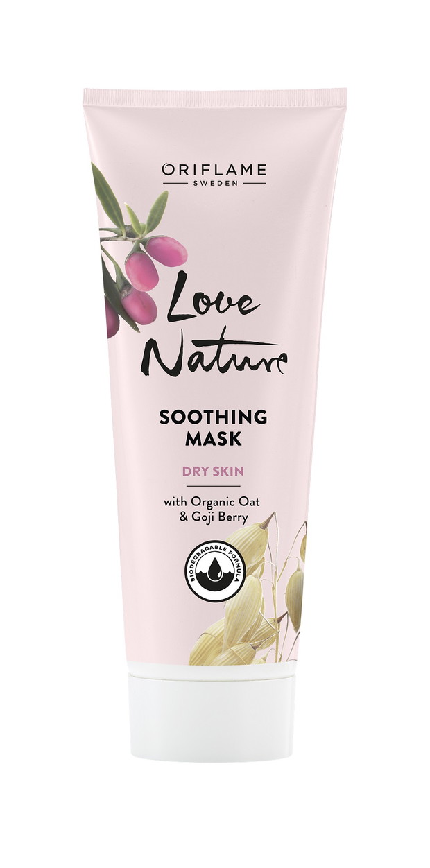 Kojąca maseczka Love Nature z organicznym owsem i jagodami goji, 14,99 zł