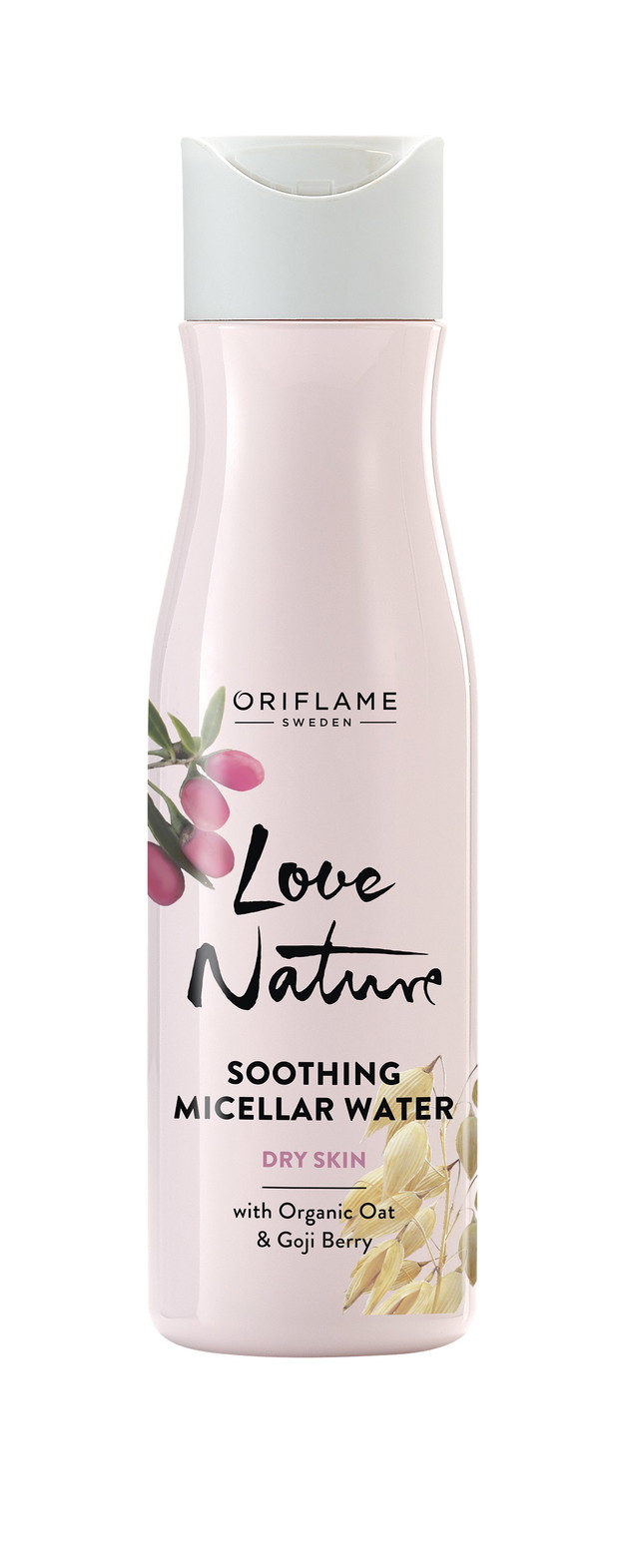 Kojący płyn micelarny Love Nature z organicznym owsem i jagodami goji, 14,99 zł