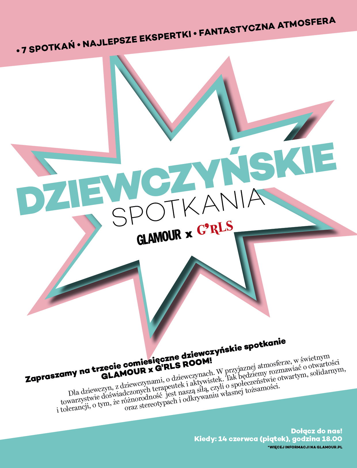 Ruszyły zapisy na drugie Dziewczyńskie Spotkanie Glamour x G'rls Room! Temat: „Tolerancja”