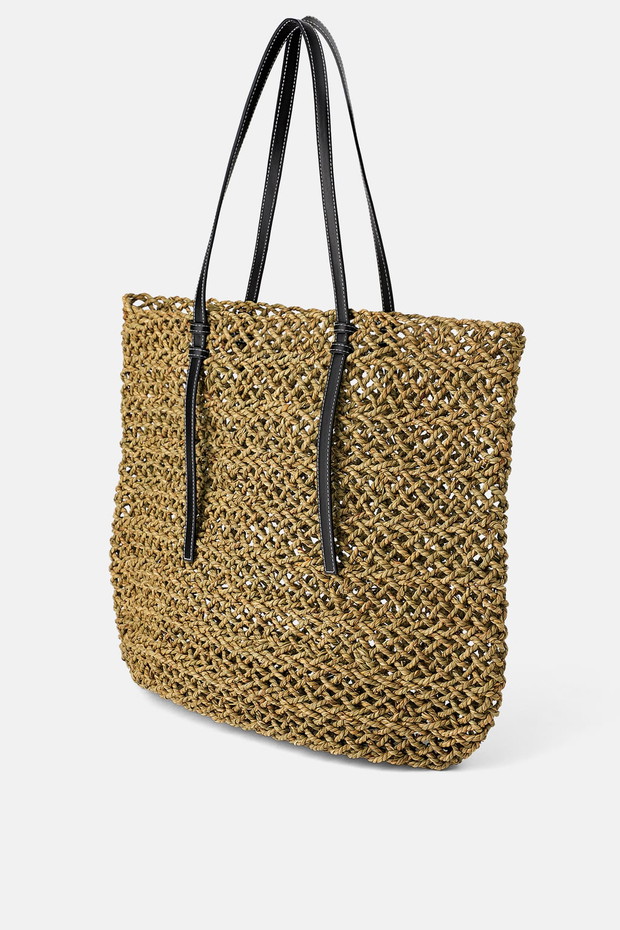 shopper z naturalnych materiałów Zara 79,90 zł