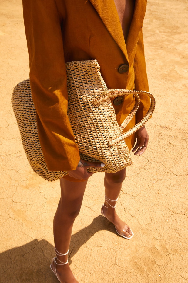 shopper z plecionki Zara 119,00 zł