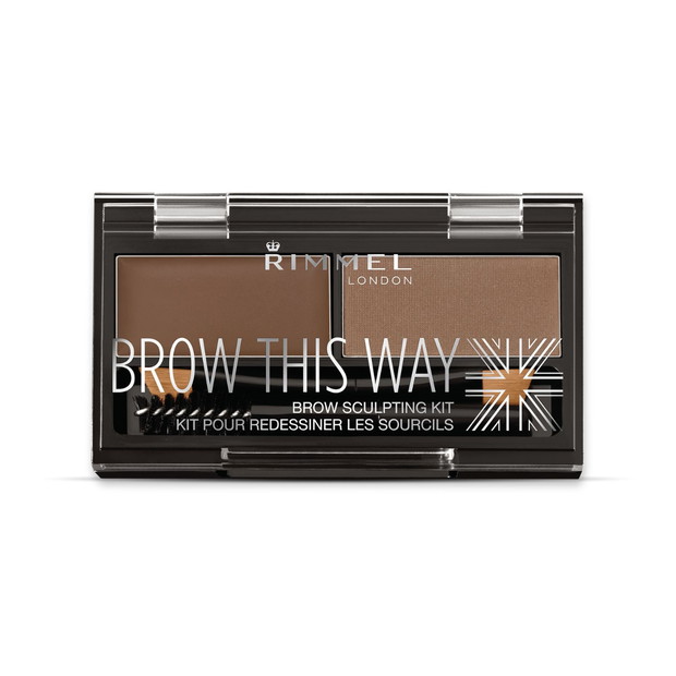 Paletka do brwi z pomadą i cieniem Rimmel Brow This Way, ok. 30 zł