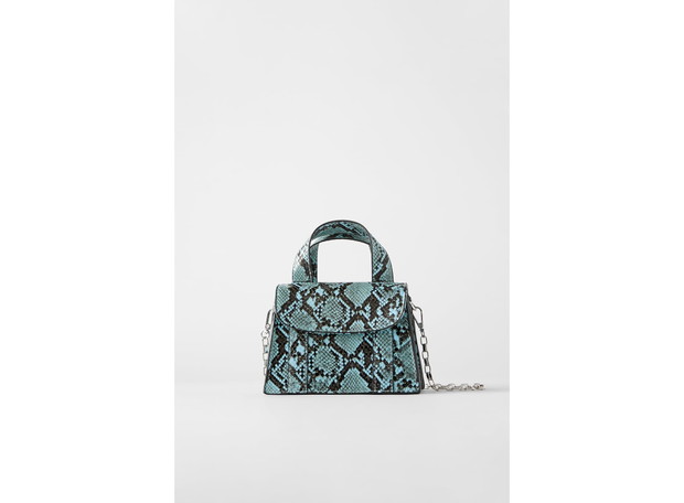 Mini torebka z motywem skóry węża Zara 119 zł
