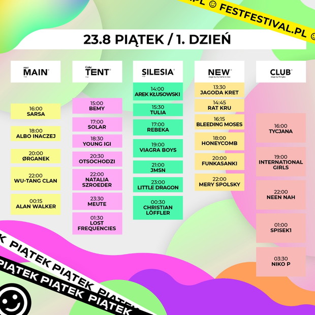 Fest Festival 2019: harmonogram koncertów dzień 1