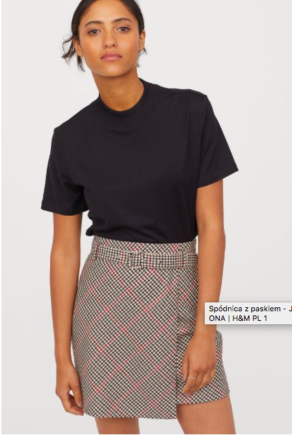 Spódnica mini w kratę H&M, 129,99 zł