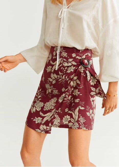 Spódnica mini w kwiaty Mango, 119,90 zł