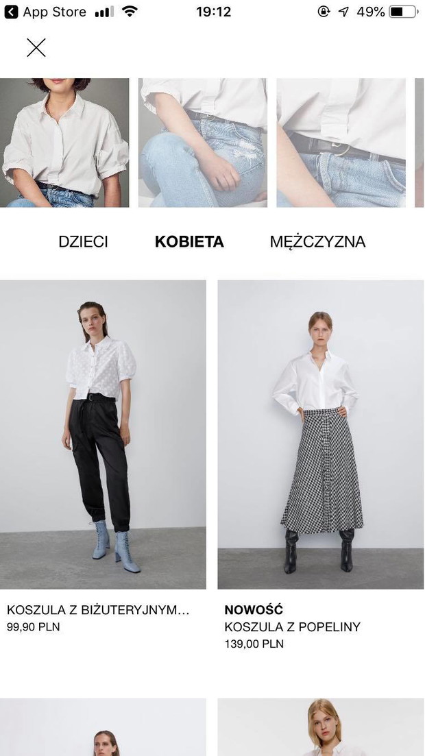 A następnie na podstawie wgranego zdjęcia aplikacja wyszuka dla Was poszczególne elementy garderoby z oferty Zary.