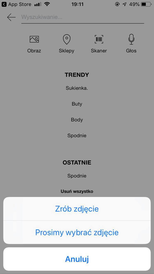 Po kliknięciu w nią dostaniecie dwie opcje załączenia zdjęcia.