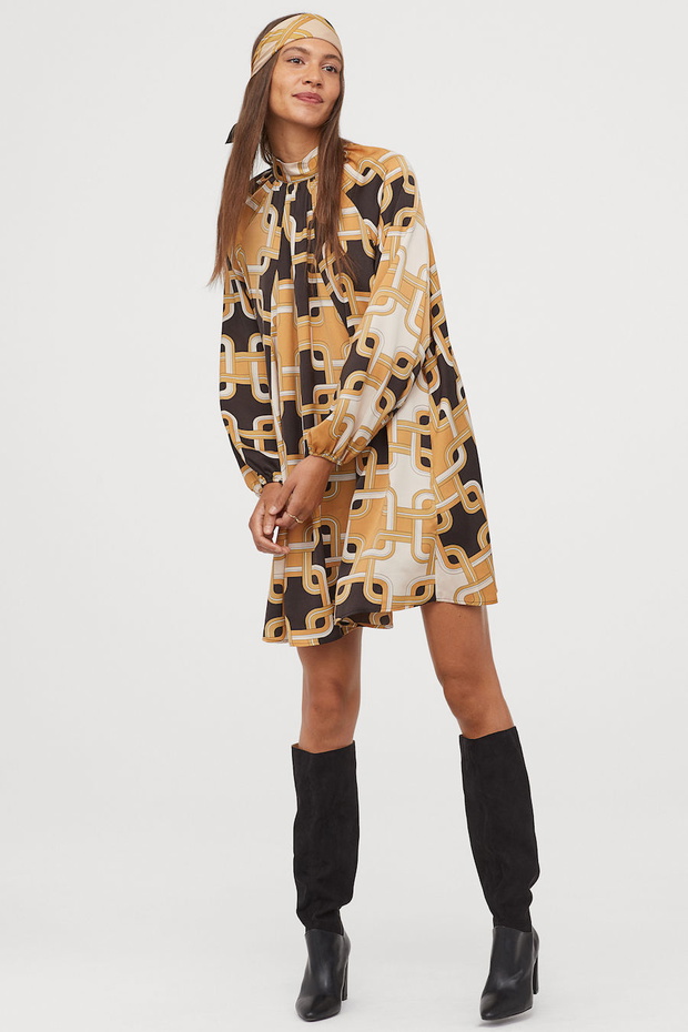 Satynowa sukienka H&M, 129,99 zł