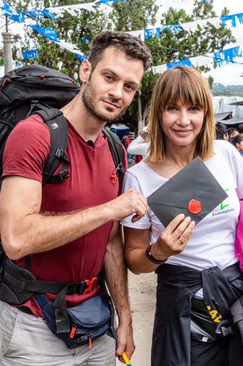 Grażyna Wolszczak i Filip Sikora