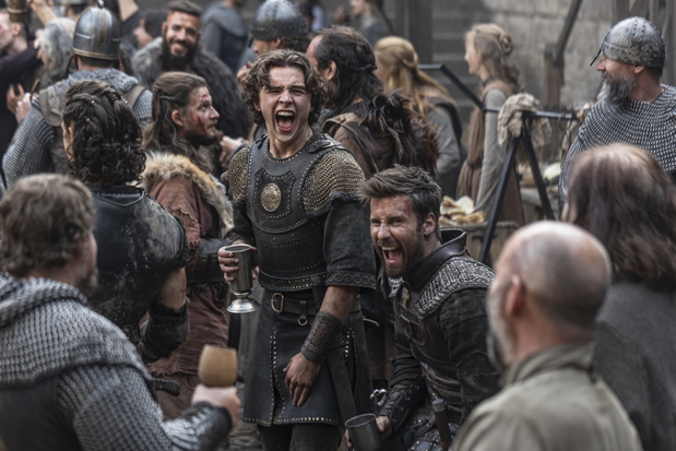 Harry Gilby as Aethelstan and Mark Rowley as Finan