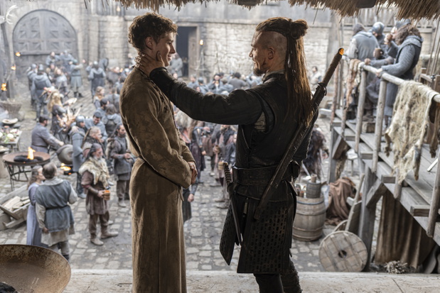 Finn Elliott as Young Uhtred and Alexander Dreymon as Uhtred