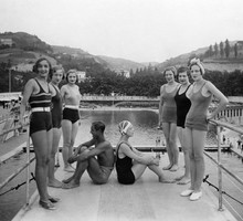 Italy. piemonte. acqui terme. thermal baths. 1930-1940