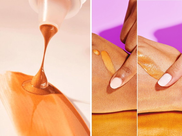 Krople brązujące: essence cosmetics/Drunk Elephant