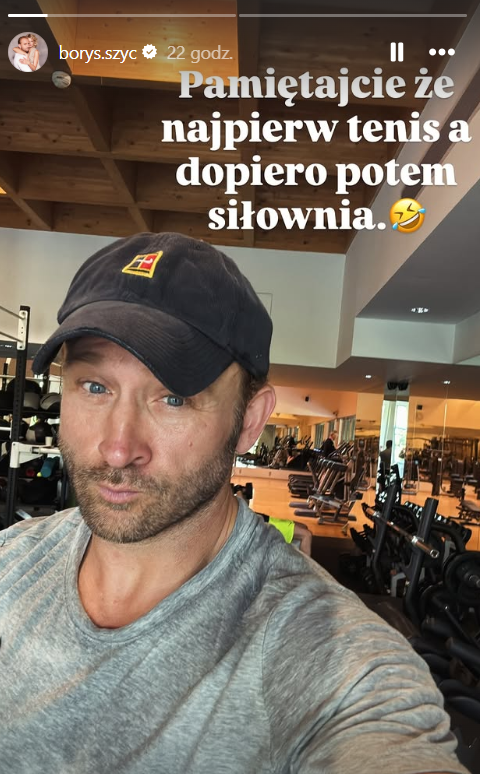 Borys Szyc na siłowni