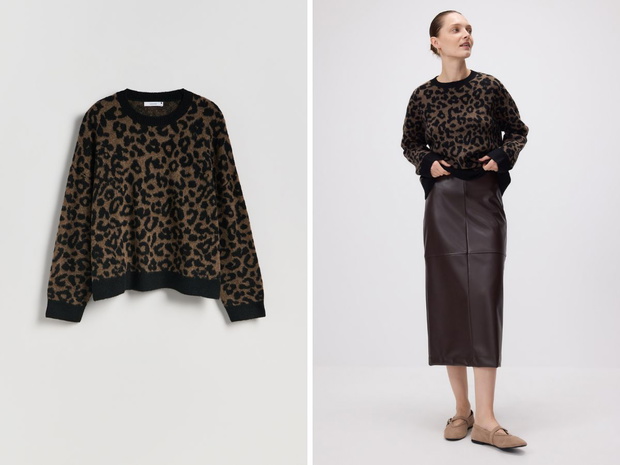 Sweter w panterkę Reserved. Photo: mat. prasowe