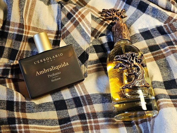 Perfumy Ambraliquida marki L'Erbolario i Lattafa Pride Eternal Oud