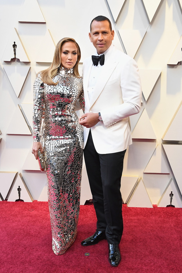 Oscary 2019: Jennifer Lopez w sukni Toma Forda i Alex Rodriguez