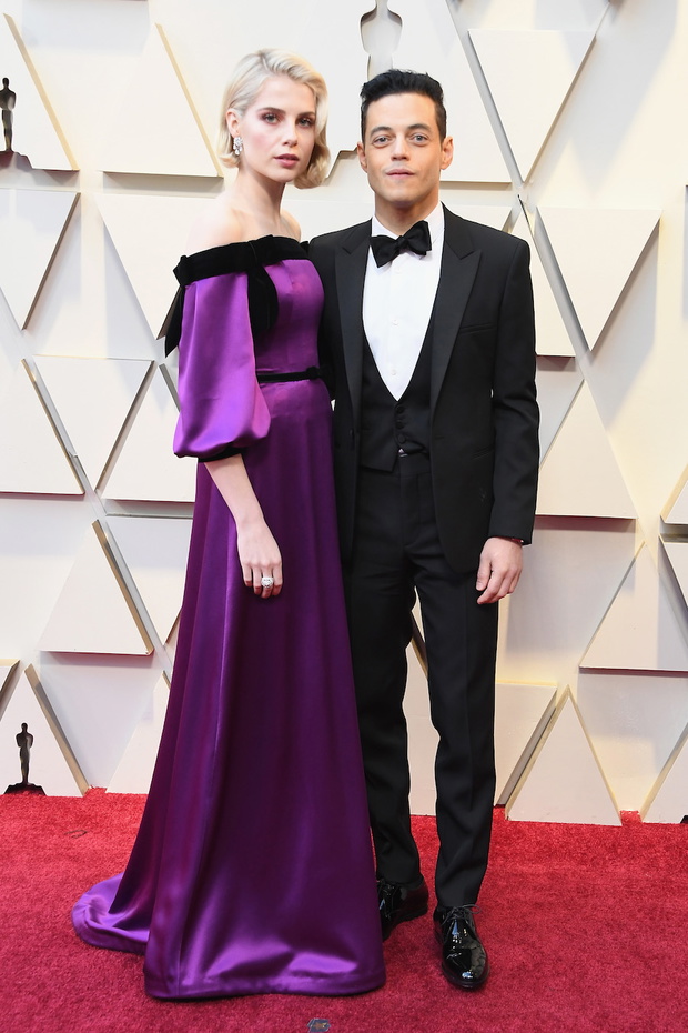 Oscary 2019: Lucy Boynton w sukni Rodarte i Rami Malek