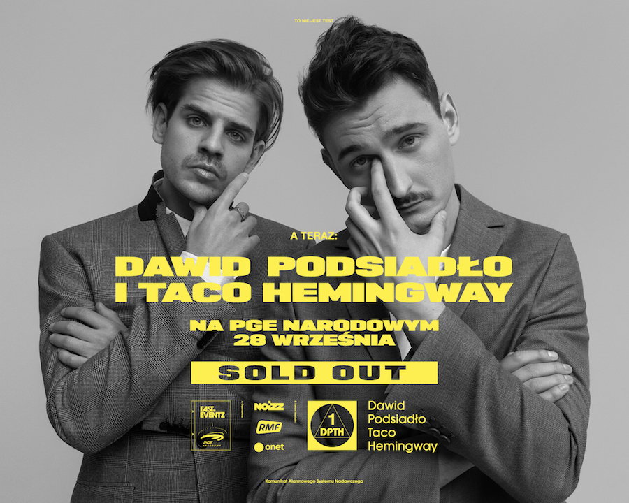 Taco Hemingway i Dawid Podsiadło wyprzedali koncert na stadionie PGE Narodowy